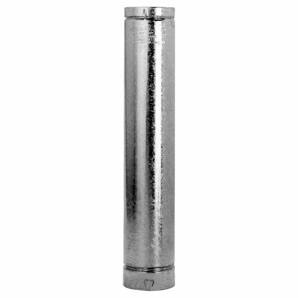 Selkirk 4 in. D X 12 in. L Aluminum/Galvanized Steel Round Gas Vent Pipe 104012
